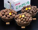 ギャラリーに画像を読み込む、『インカ3種食べ比べセット(土付き)』 北海道十勝産じゃがいも 2Sサイズ 計9kg(各種約3kg) 産地箱 風袋込 ※冷蔵
