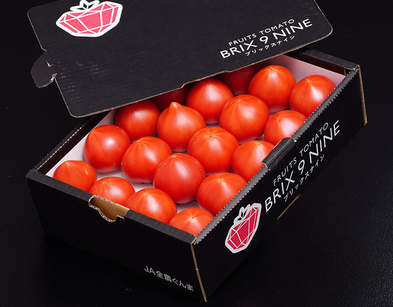 糖度9度『ブリックスナイン』群馬県産 フルーツトマト M〜L 約1kg（12〜16玉）産地箱 風袋込 ※冷蔵