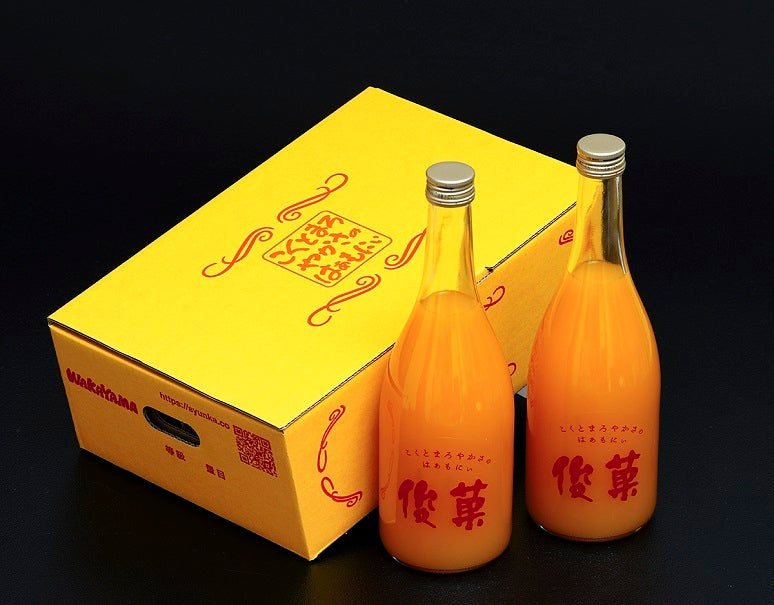 橋爪さんたちの『俊菓を絞ったみかんジュース』 和歌山県産 720ml×2本 化粧箱入り ※常温 産地直送